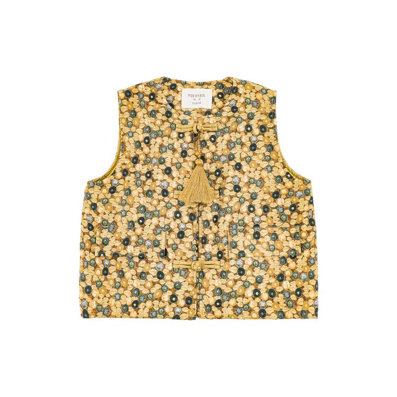 Youyou Boys' New Chinese Style Digital Print Cotton Vest