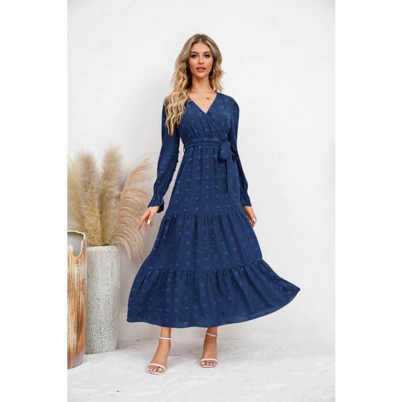 Einfarbiges Swing-Freizeitkleid