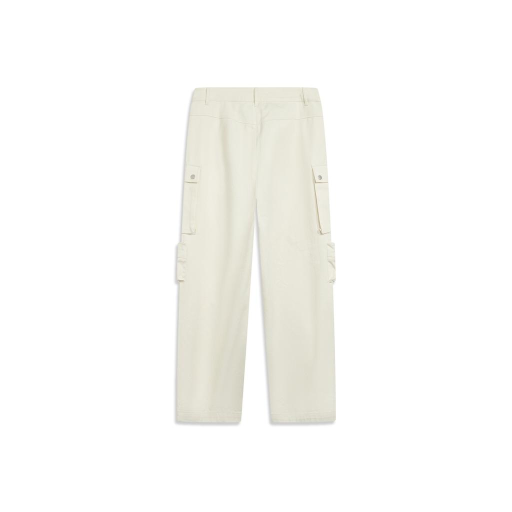 Li-Ning Simple Fashion Comfortable Versatile Solid Color Mid Waist Casual Pants Men Bottoms AKXV467-2