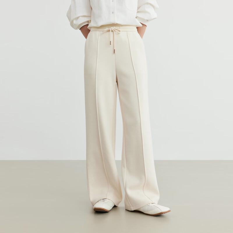 Elva' Island Women's Autumn/Winter Thickened Minimalist Casual Pants