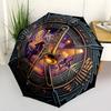Jazz Night Music Scene Pattern Umbrella, Portable and Foldable Design, 8 Ribs, a Casual Accessory for Halloween, Christmas, and Birthday Gifts.