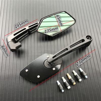 Black Carbon Blue Red Gold Silver Motorcycle Rearview Mirror Scooter E-Bike Rotatable HD Vision Side Mirrors 8mm 10mm