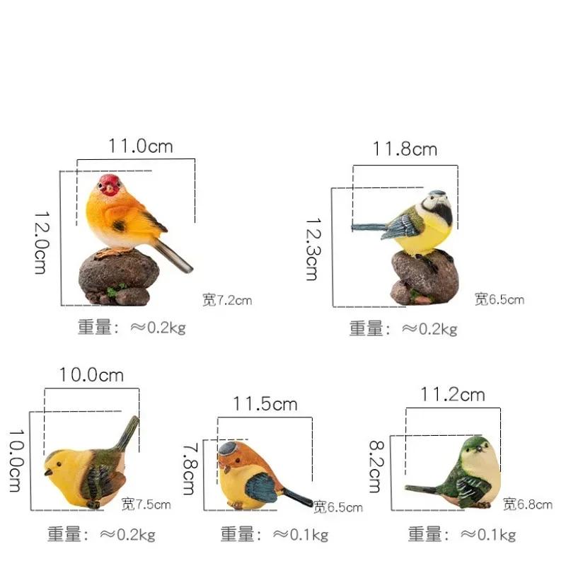 Garden Bird Figurines Outdoor Ornaments The Yard Art Resin Gifts Sculptures Home Decoration.