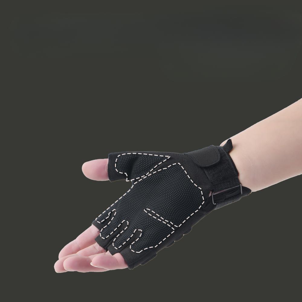 Fitness Halbfingerhandschuhe für Herren Outdoor Taktisches Training Feld Einzelstangen Verschleißfest Rutschfest Motorradfahrhandschuhe