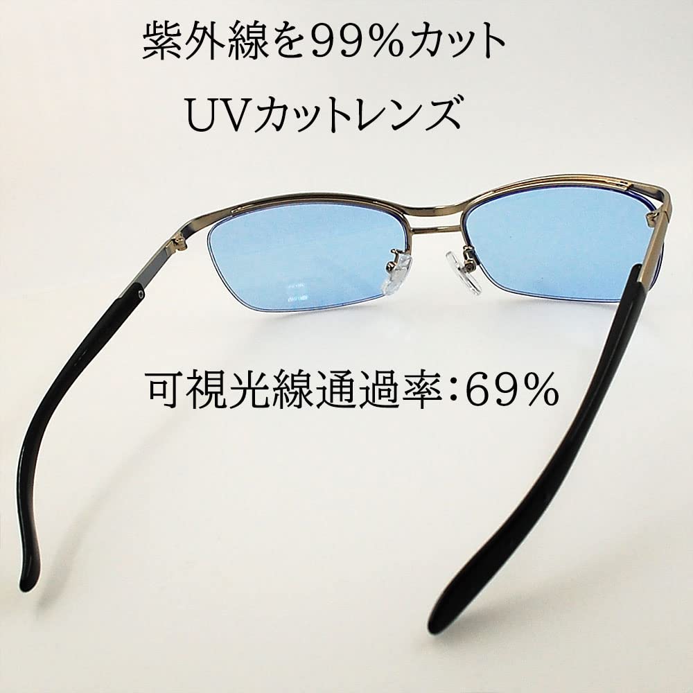 Bad Boy Look, Light Blue Lenses, UV Protection, Silver Metal Frame, Slightly Bad BoyTough Guy Style Sunglasses (2002-3)