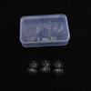 10-Piece Set of 12-Needle Stainless Steel Squid Hooks, 17mm-45mm Diameter, Fishing Tackle