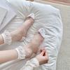 Ruffle Ankle Socks Transparent Mesh Crew Socks Japanese Cute Middle Tube Socks