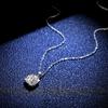 Tancise S925 Sterling Silver Moissanite Luxury Personality Pendant Necklace Women's Classic Tide Necklace Necklace Party Gift