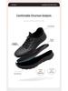 3515 Strong Man Men's Black Slip-On Sport Leather Shoes - New Style Casual Commuting Footwear