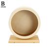 Hamster Running Wheel Golden Bear Mute Wooden Belt Bracket With Cork Pad Roller Sports Golden Bear Landscaping Pet Supplies