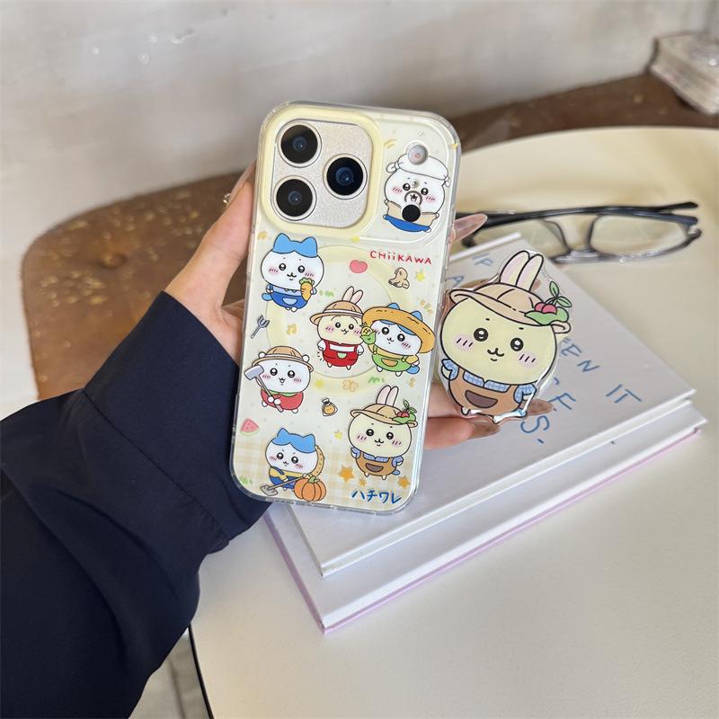 Cartoon Plaid Magnetic Case for iPhone 17/16 Pro Max/15/14 16 Pro Max