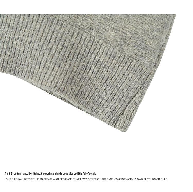 520g Men's Retro Henley Collar Heavyweight Sweater - Old Money Style, Casual Knit Hoodie, Plus Size, Autumn/Winter Wear