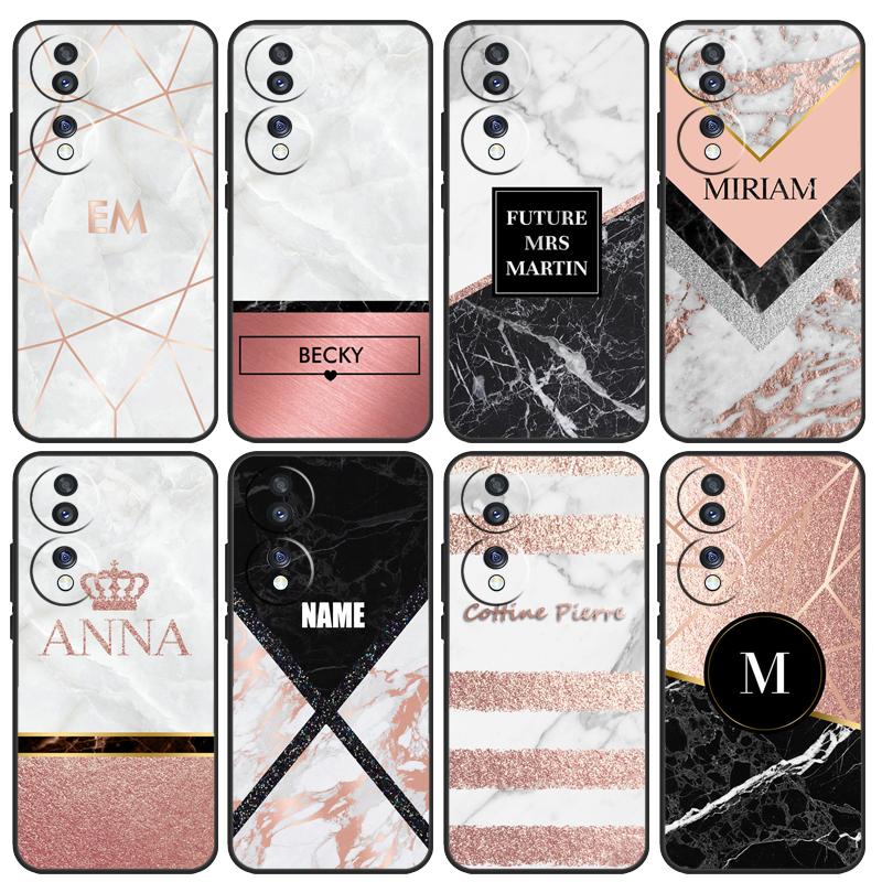 PERSONALISED MARBLE CUSTOM NAME Case For Honor X9b X9a X8a X7a X6a X9 X7 X6 X8 Cover For Honor 50 70 90 Lite Magic 4 5 Pro