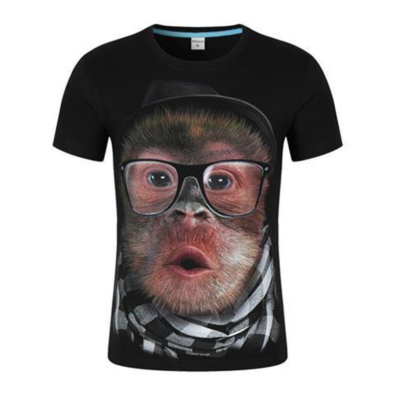 Spectacled Monkey T Shirt Men 3d Prined T-Shirt Short Sleeve O-Neck Fashion Hip Hop Summer Casual