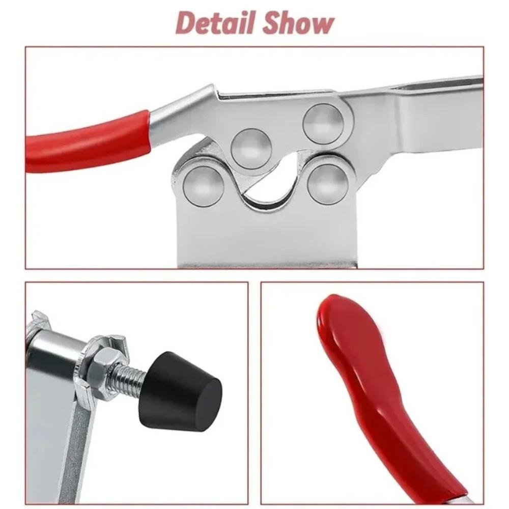 4Pcs Horizontal Toggle Clamp Quick-Release Toggle Clamps Set Woodworking Pliers Pressers Universal Vertical Quick Fixture GH 201