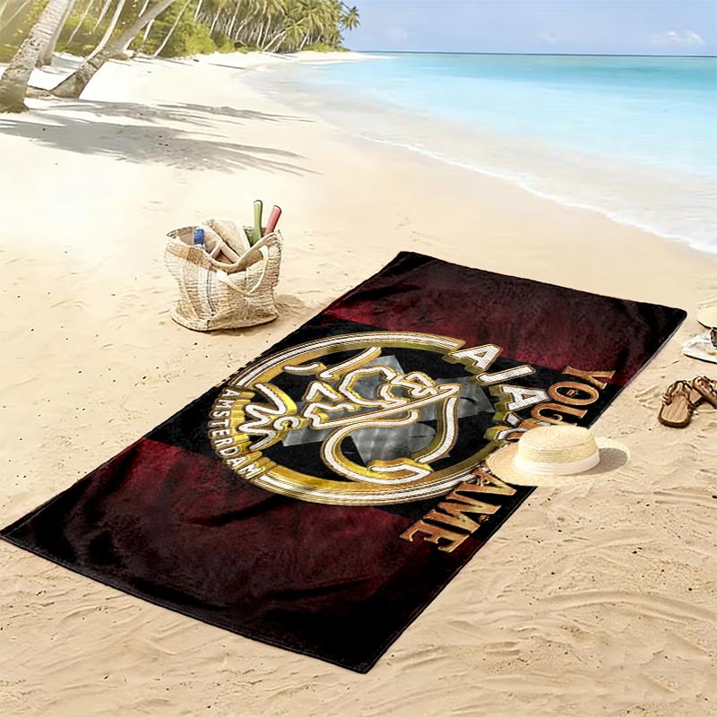 Custom Name,AFC Ajax Print Beach Towel, Large Soft Quick Dry Towel for Beach Camping Swimming