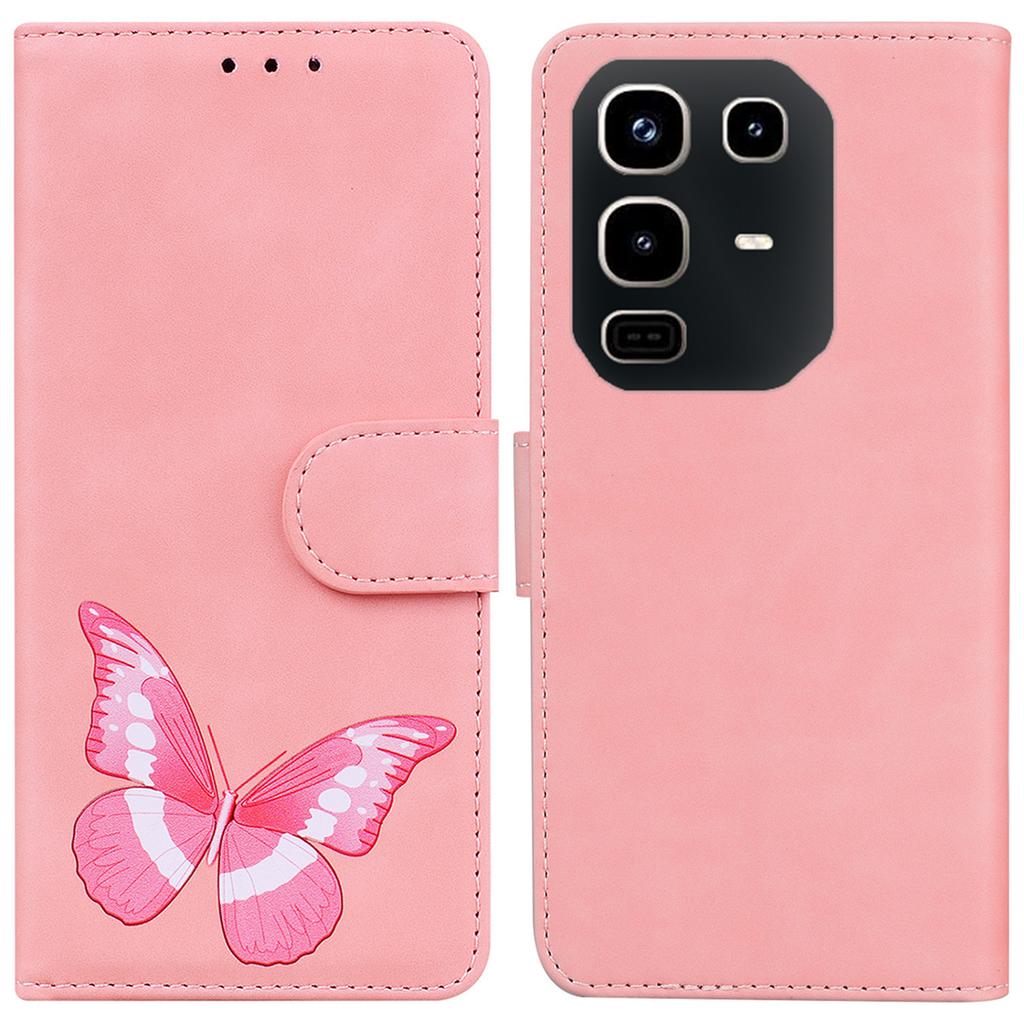 For Infinix Note 50 Pro 4G/Note 50 4G Stand Case PU Leather Phone Cover Butterfly Printed