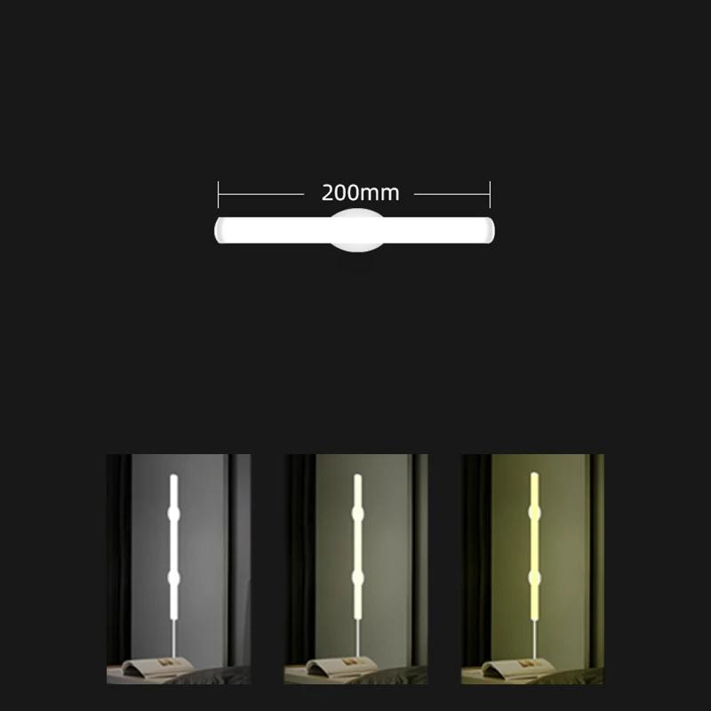 LED Cabinet Light USB Plug Magnetic 20/30/40CM Table Reading Lamp Night Lights For Kitchen Bedroom Closet Bedside Night Lamp