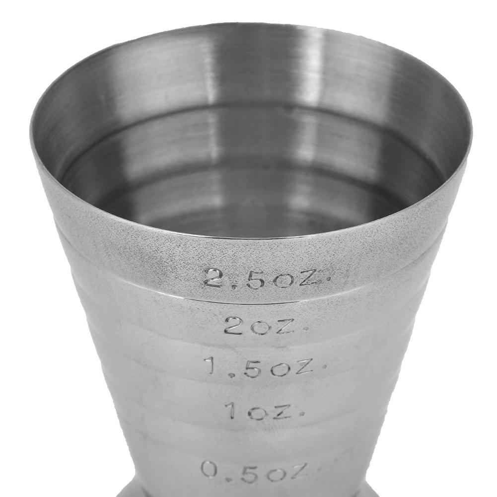 2Pcs Multifunction 304 Stainless Steel Wine Cocktail Jigger Bartender Ounce Cup Bar Supply 75ml