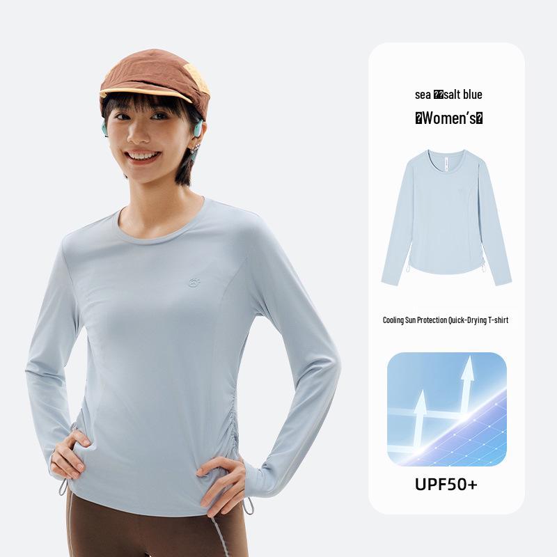 Tantuo Women s Long Sleeve Quick-Dry Cool T-Shirt - Ice Skin, Sun Protection, Breathable, Ideal for Hiking, Yoga, Fitness, Sports M