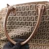Used FENDI Zucchino Tote Bag Canvas Leather Beige Brown Used Women