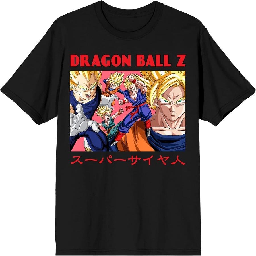 Dragon Ball Z Super Saiyan Group Art Men s Black T-shirt XXXXXL чёрный