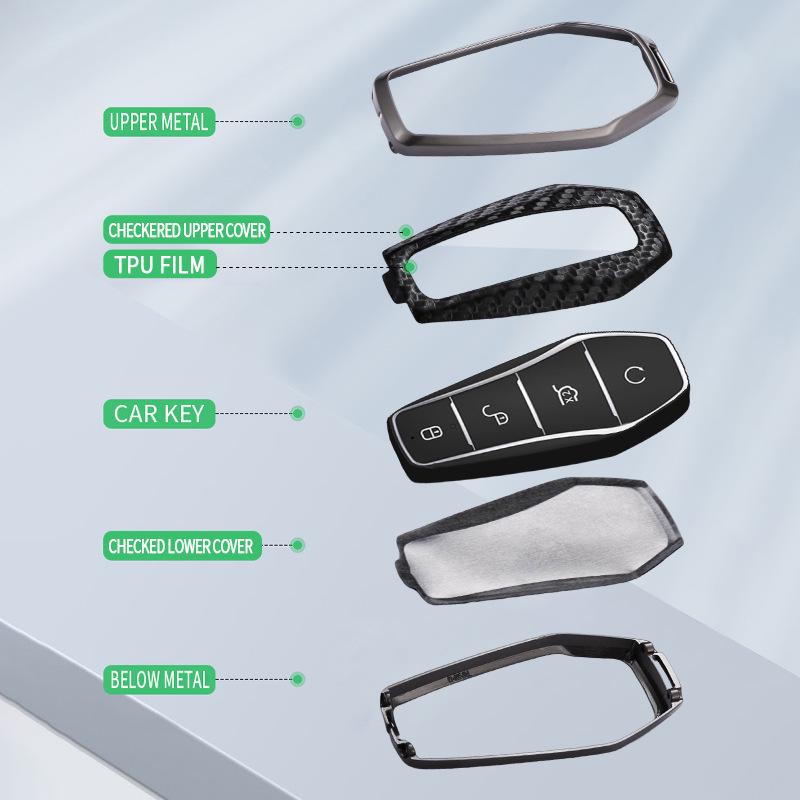 Compatible Key Case for BYD Models: Song, Han, Tang, Qin, Dolphin, Yuan DMi Max, Seagull, and Destroyer 05