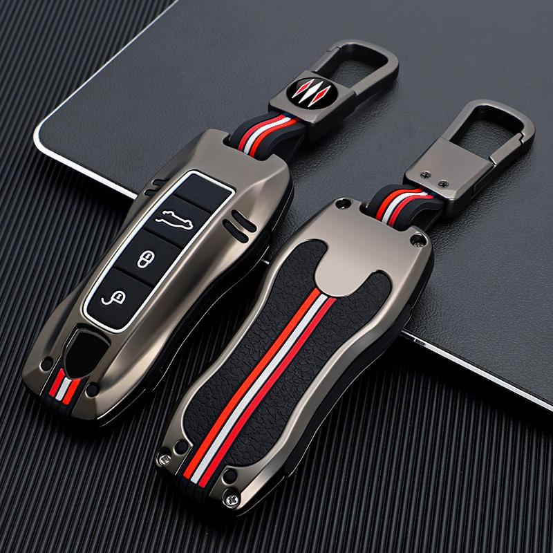 Zinc Alloy Car Key Case For Porsche Panamera Cayenne 911 971 992 Spyder Carrera Macan Boxster Cayman Accessories