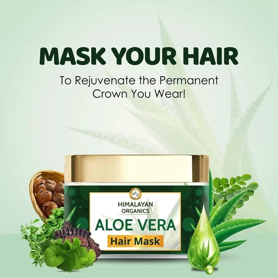 Himalayan Organics Aloevera Hair Mask With Bhringraj, Moringa, Shikakai - 200ml