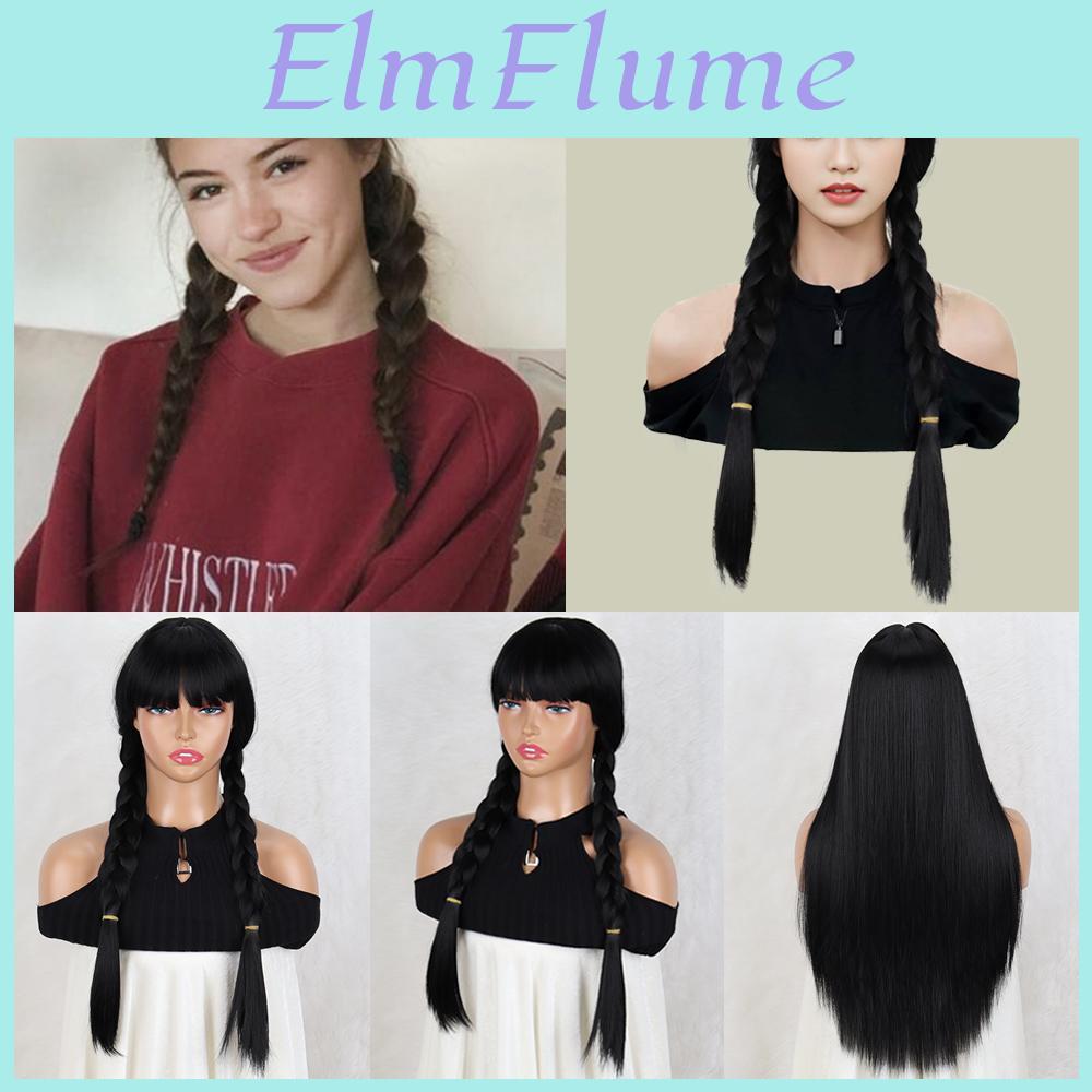 Wig Synthetic Super Long Miss Black Wig Double Braids Wigs For Women Natural Looking Soft Wig Daily Party