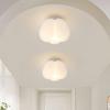 French Retro Ceiling Light with Chinese Corridor Style, Pumpkin-Shaped for Balcony and Entrance Hall