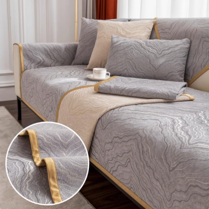 Легкая роскошная подушка для дивана Chenier Solid Cheniel Противоскользящий чехол — фото 11