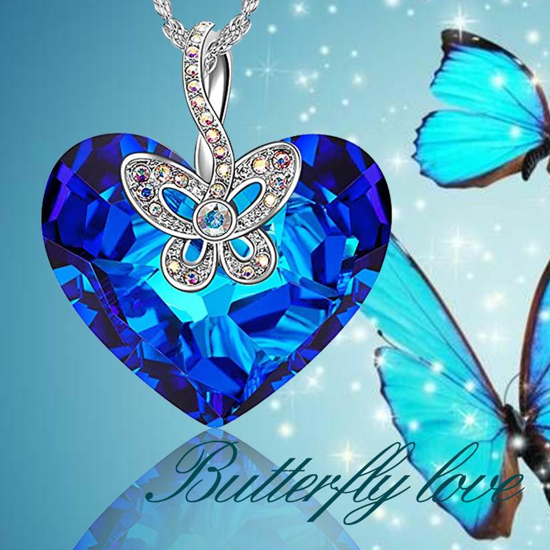 

Изысканная подвеска в форме бабочки для мужчин и женщин в форме сердца, роскошное ювелирное изделие для банкета и вечеринки