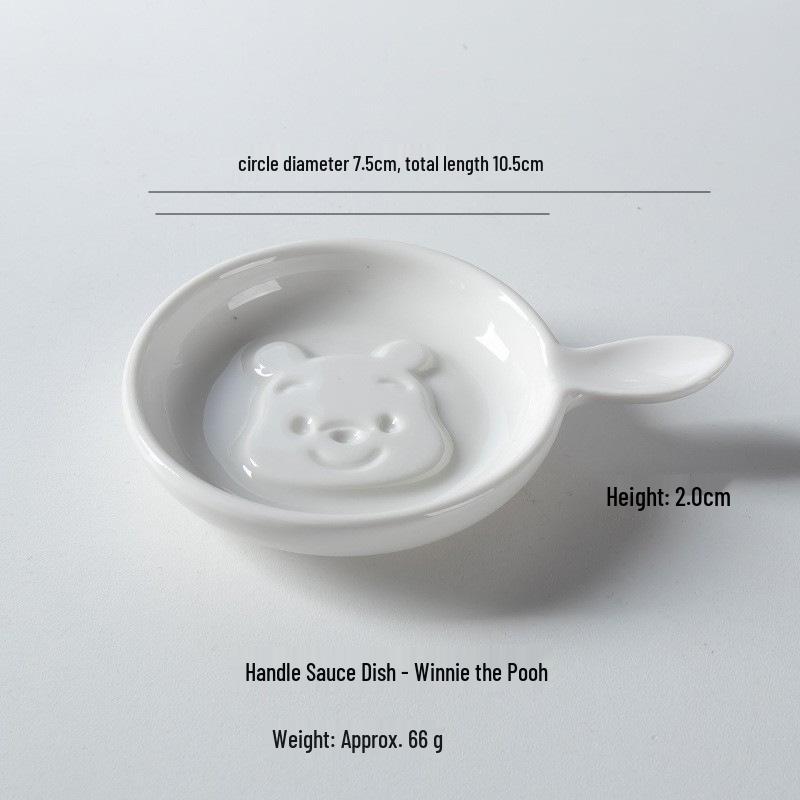 Kreative Cartoon Geprägte Keramik Saucenschale - Mini Niedliche Hot Pot Dipping- & Snackschale