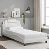 VidaXL Lit avec Matelas, Lit Rembourré avec Coussin de Tête de Lit, Lit Simple, Lit Adulte, Meuble de Chambre à Coucher 3208776