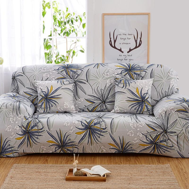 Capa de sofá de 1/2/3/4 L Seater Slipcovers Stretch Sofá Caso Impresso
