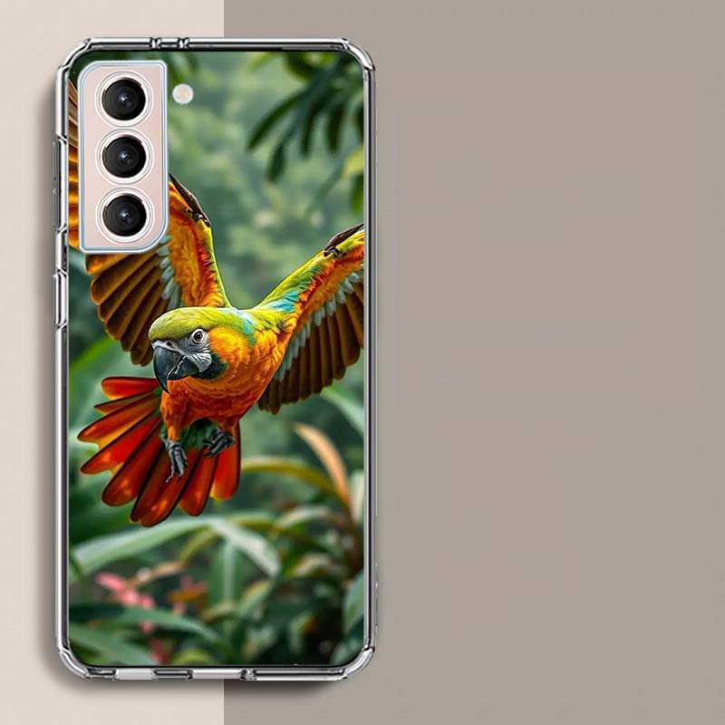 Parrots Can Fly Phone Case For Samsung Galaxy S25 Edge S24 S23 FE S21 S20 S10 Plus S22 S26 Ultra Cover Clear Cases TPU Capa Shel Samsung S26 Plus 5G