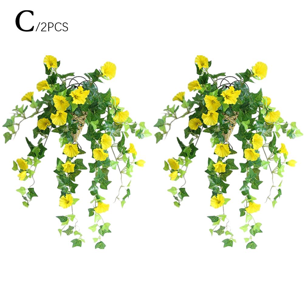 

2 шт. искусственные цветы ипомеи имитация петунии для свадебной вечеринки настольное украшение сад балкон домашний декор
