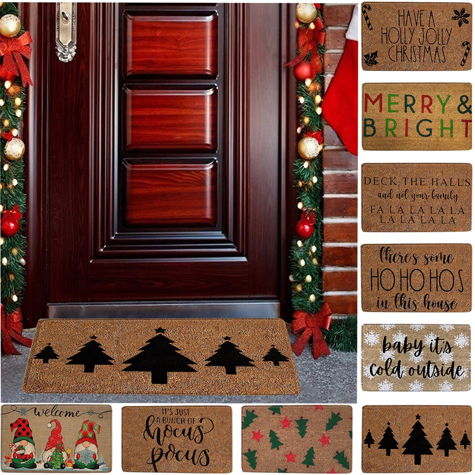 

Рождественский фестиваль украшения ковер для передней двери Крытый Открытый противоскользящий коврик