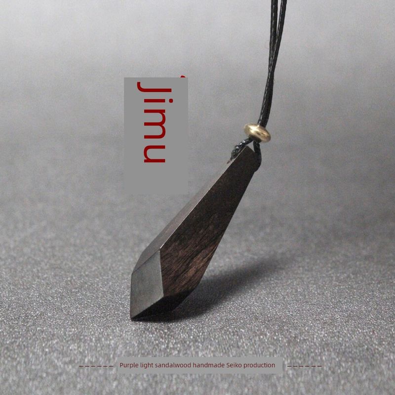 

Оригинальное дизайнерское колье-подвеска ручной работы, эбеновое дерево, цепочка для свитера, украшения ручной работы, подарок для пары, сандаловое дерево Jianmu-small size