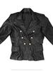 Black Women Genuine Lambskin Soft Leather Blazer Handmade Stylish Formal Design