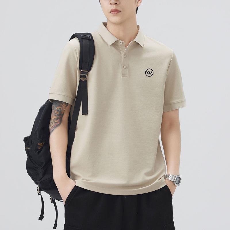 Summer Thin Three-dimensional Silicone Printed Short-sleeved POLO Shirt Men's T-shirt Top