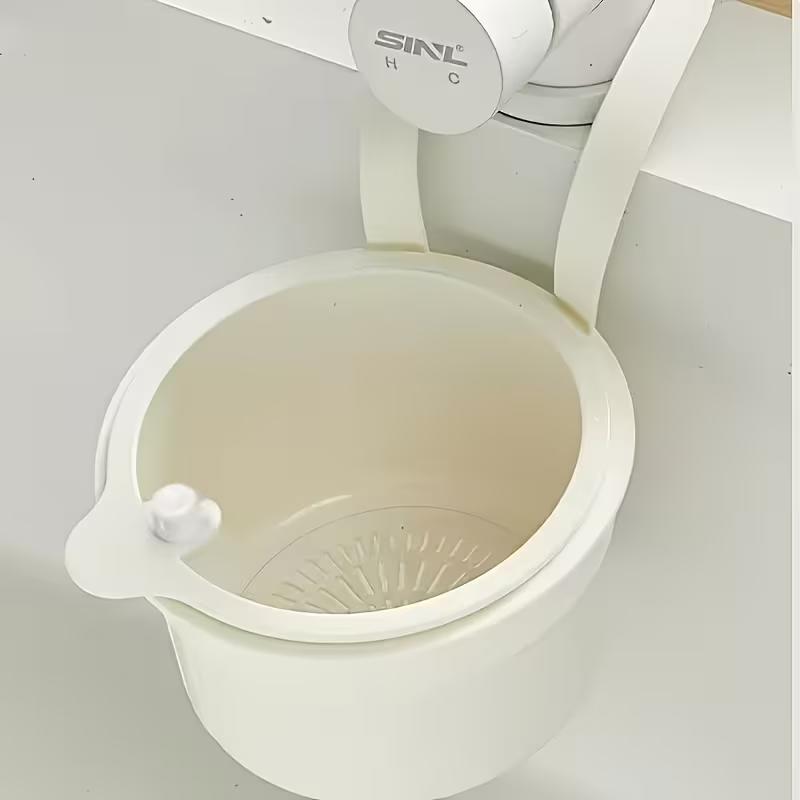 Multifunctional Hanging Sink Strainer Leftover Drain Basket Fruit and Vegetable Washing Basket Hanging Drainer Rack Kitchen Accessories