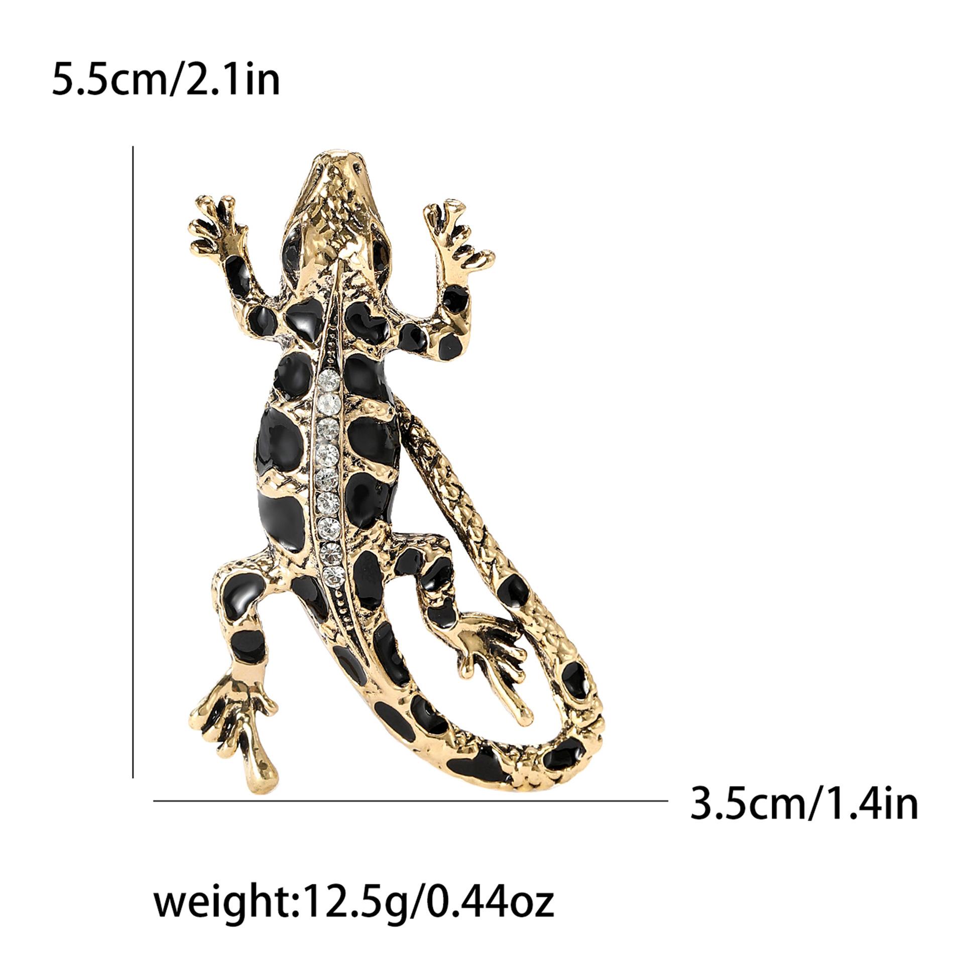 

Эмаль Бриллиантовая Брошь Ящерица Модная Винтажная Рептилия Заколка Женская Одежда Корсаж Аксессуары