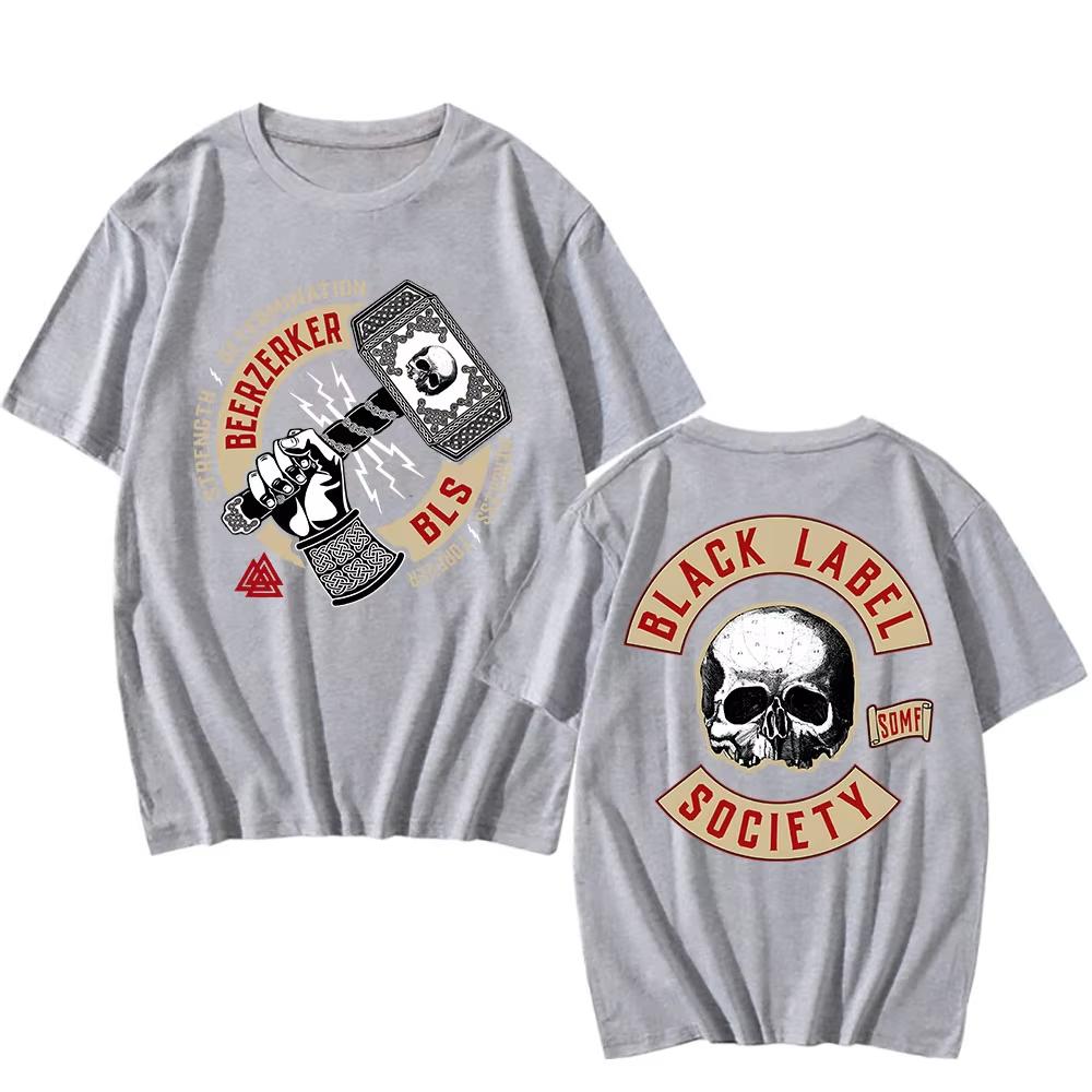 Black Label Society Beerzerker Tee Cotton Short Sleeve Fashion Male Tshirt Unisex Streetwear Heavy Mental Hip Hop Men T Shirts