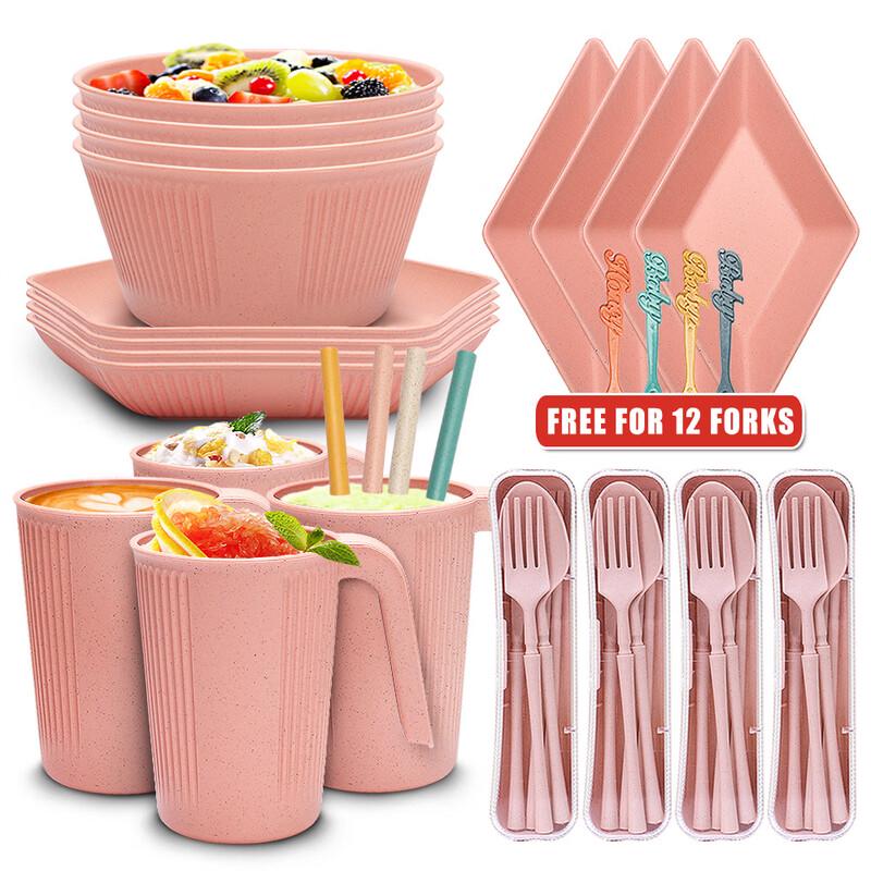 Abay Wheat Straw Portable Tableware Set