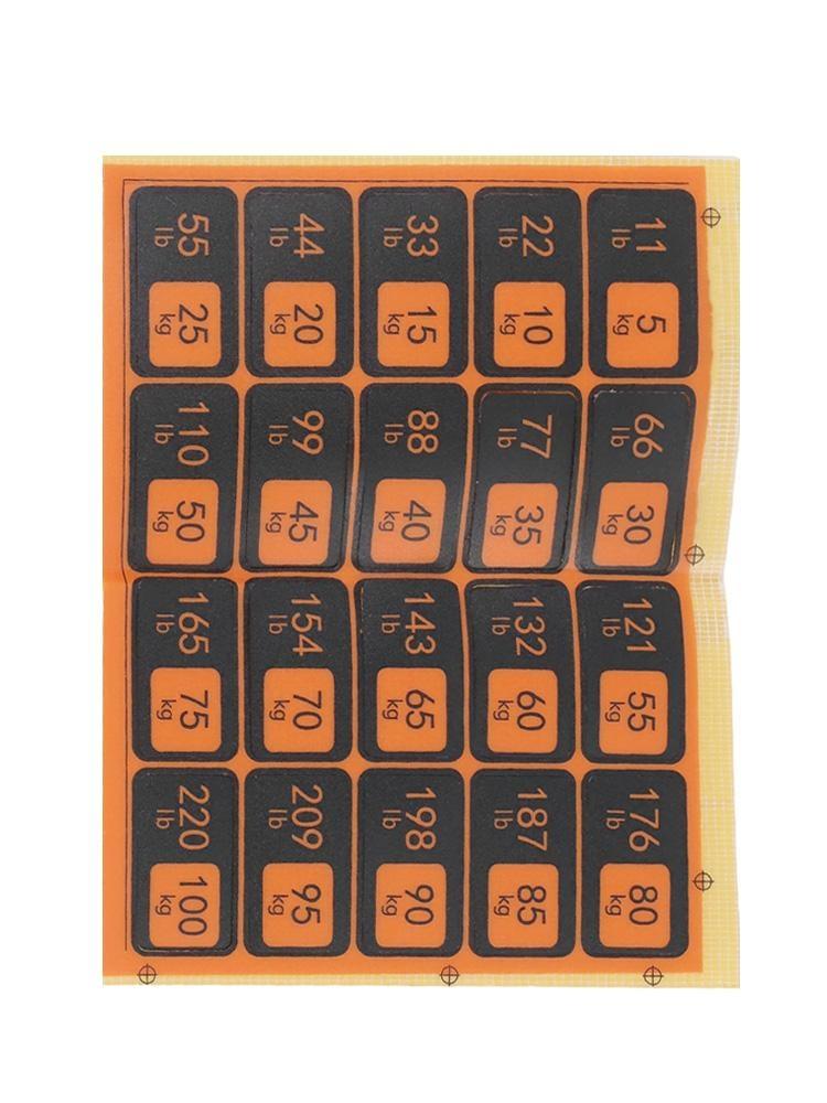 Fitness Equipment Weight Plate Stickers Clear Weight Identification Labels