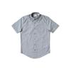 Solid Color Button Down Casual Short Sleeve Shirt Men Shirts Gray A1VYD-B68