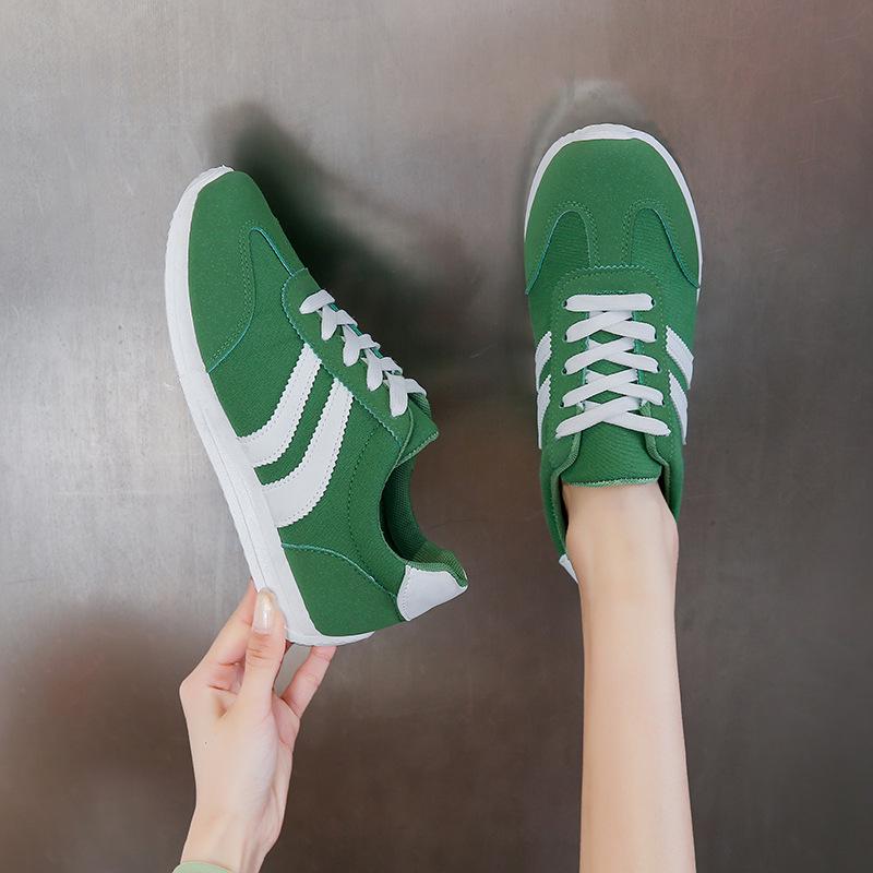 Spring/Summer 2025 Women's Forrest Gump Canvas Shoes - Green, Low-Top, Round Toe, Plus Size Available