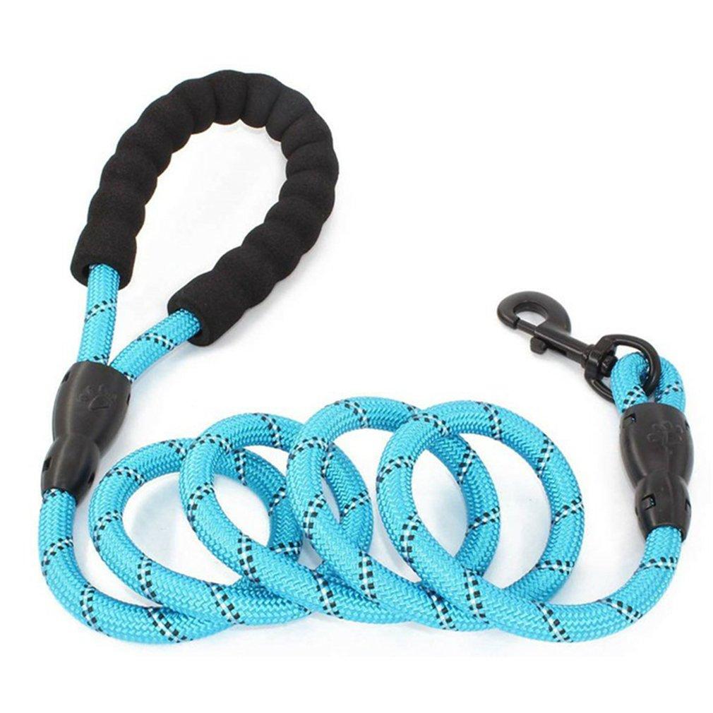 Reflective Dog Leash for Small Medium Dogs, Anti-Burst Nylon Pet Lead with Comfortable Handle, Night Safety Walking Rope for Puppies and Cats